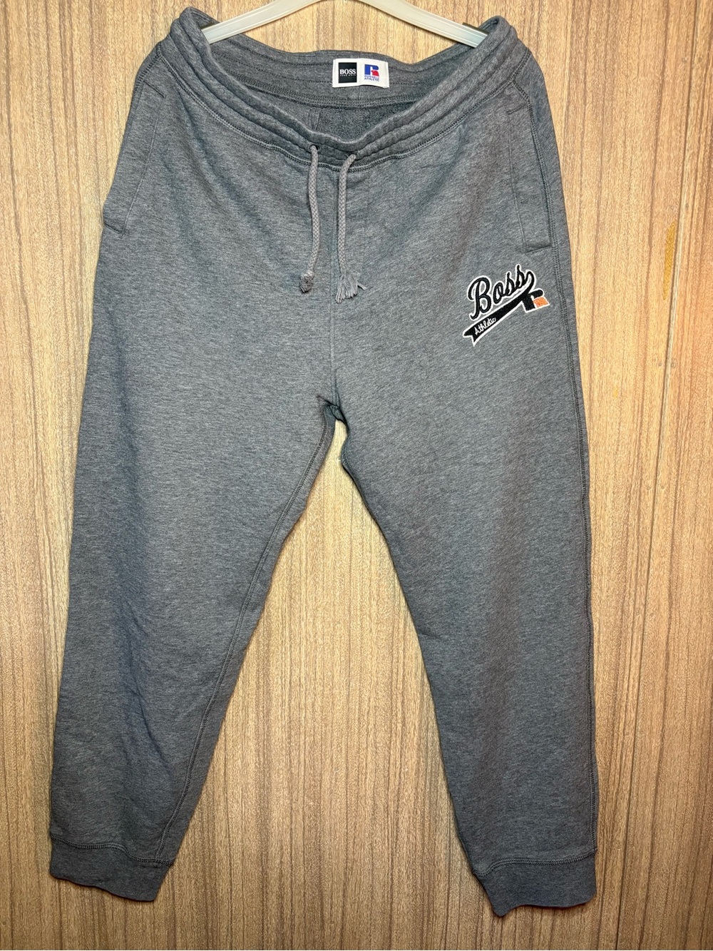 Hugo Boss Gray Men's Sweatpants with Drawstring Waist